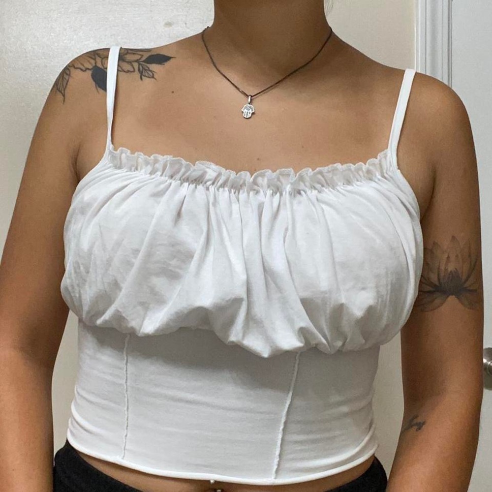 Ruched bust tank top
